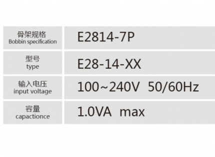 E2814-7P灌封变压器